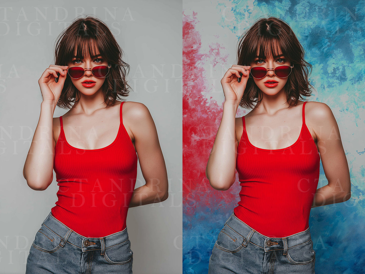 Red, White & Blue Fine Art Textures for Photoshop