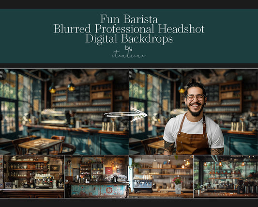 Barista Headshot Digital Backdrops