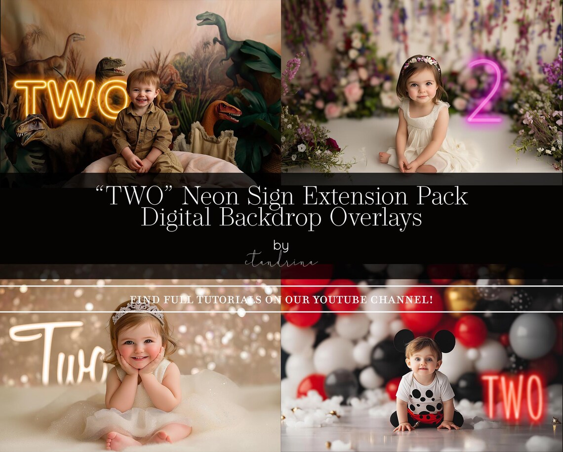 Neon "TWO" Sign Overlays Extension Pack