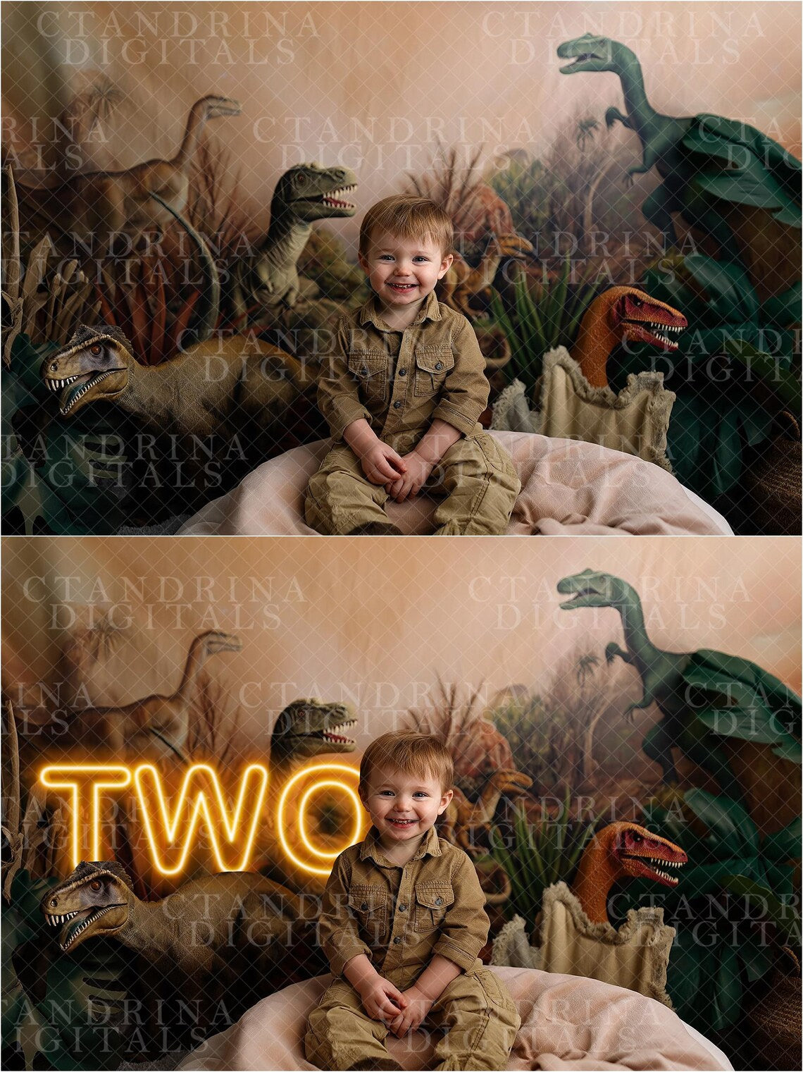 Neon "TWO" Sign Overlays Extension Pack