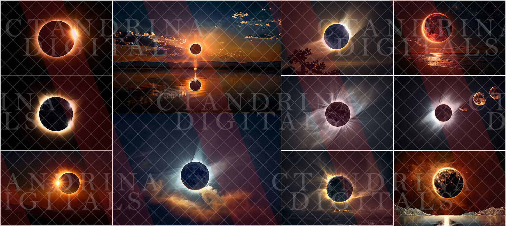 Solar Eclipse Inspired Digital Backdrops, 2 FREE Rock Overlays, Solar Eclipse Digital Backdrops and Tutorial for Photoshop Composites