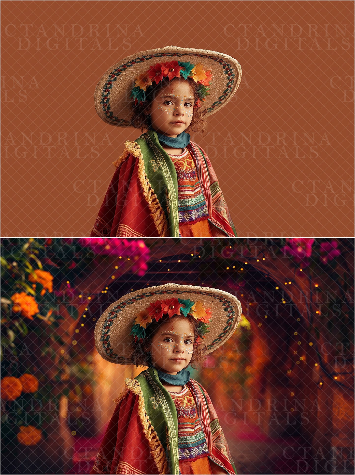 Cinco de Mayo Blurred Digital Backdrops, Dreamy Cinco de Mayo Inspired Celebration Digital Backgrounds for Photoshop, Fun Digital Backdrops