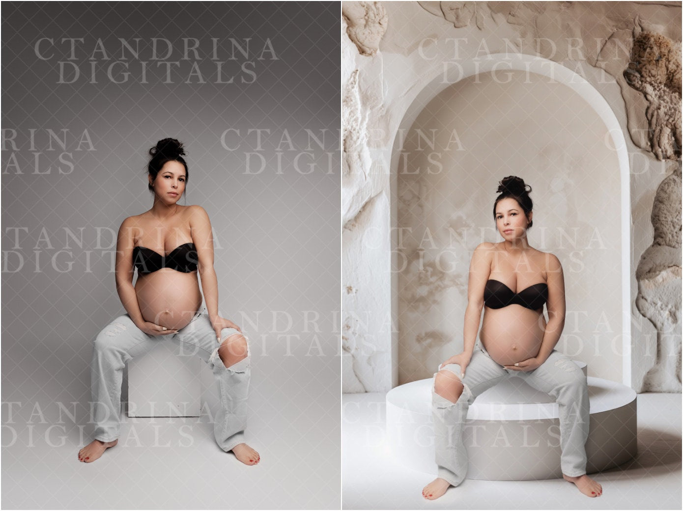 White Fine Art Podium Digital Backdrops, Maternity Digital Backdrops for Photoshop, Luxury Maternity Digital Backdrops for Composite