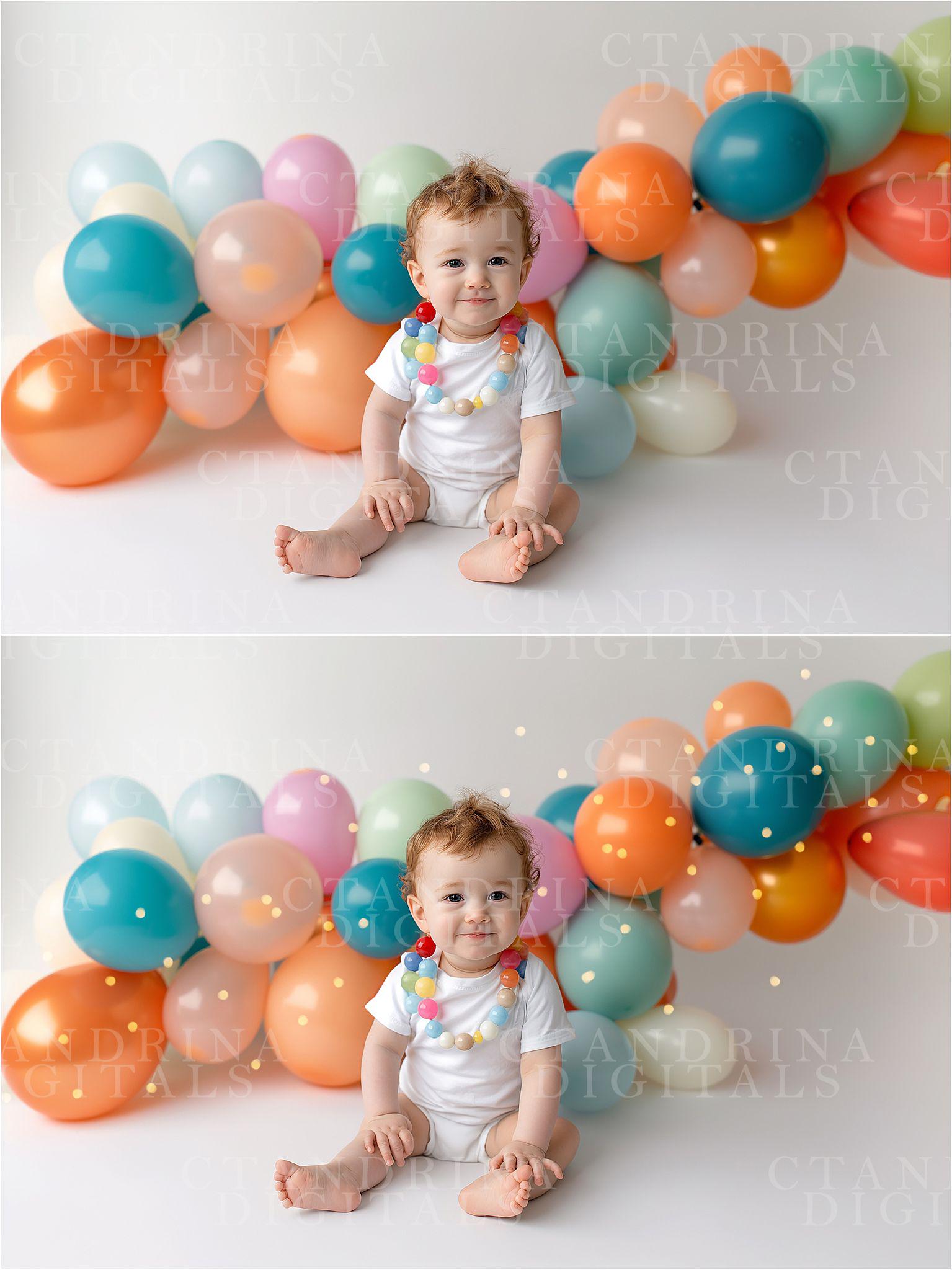 Twinkle Light Overlays COLLECTION 2, Cake Smash Background Lights, Real Twinkle Light Bokeh, Digital Fairy Lights for Milestone Sessions