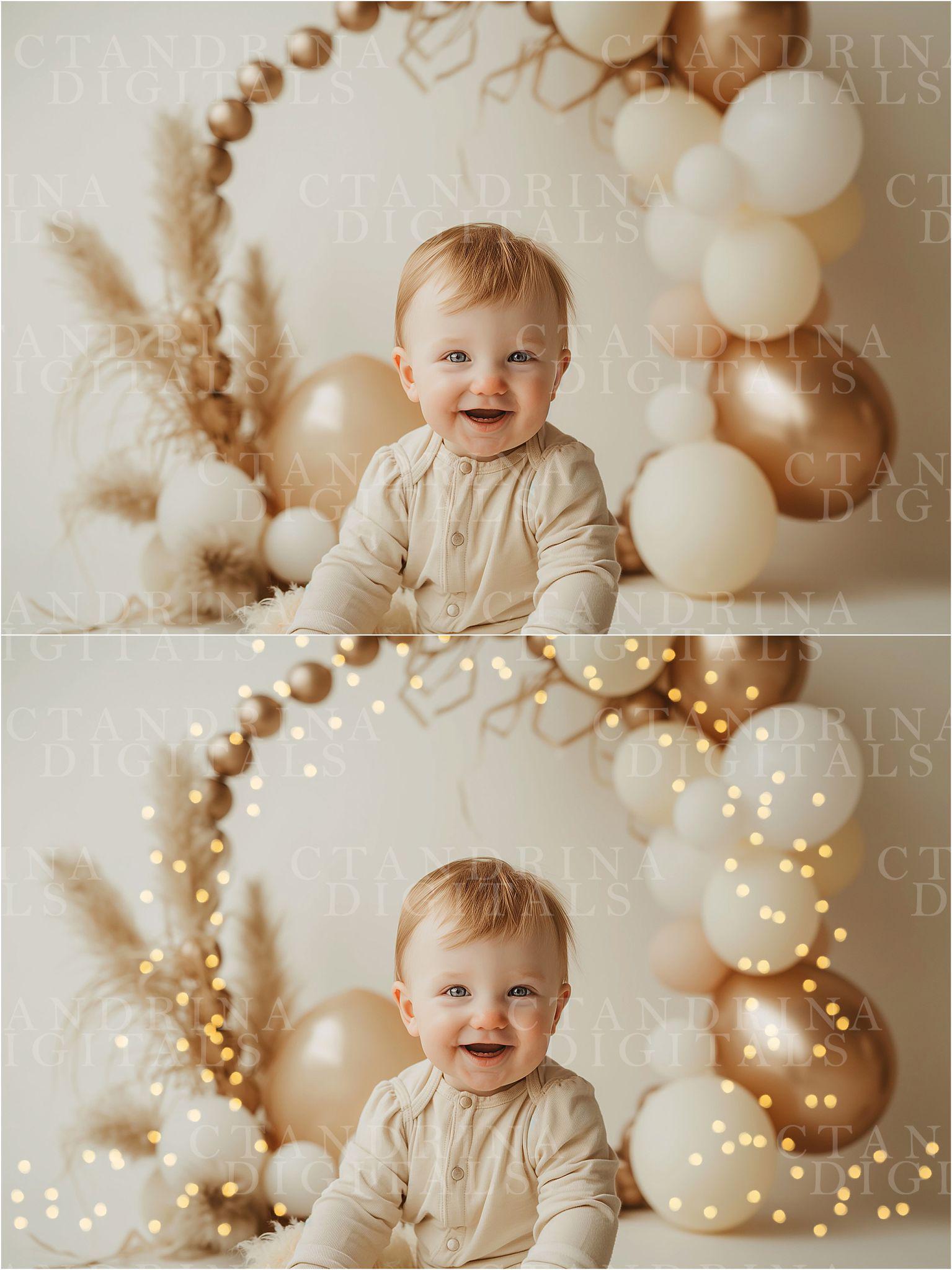 Twinkle Light Overlays COLLECTION 2, Cake Smash Background Lights, Real Twinkle Light Bokeh, Digital Fairy Lights for Milestone Sessions