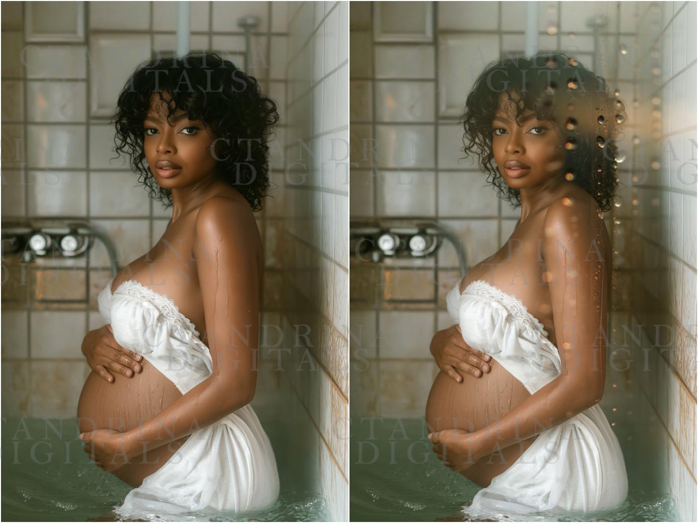 Wet Glass Digital Backdrop Overlays, Steamy Shower Door Backdrop Overlays for Photoshop, Maternity Digital Backdrop Overlays, Water Droplets