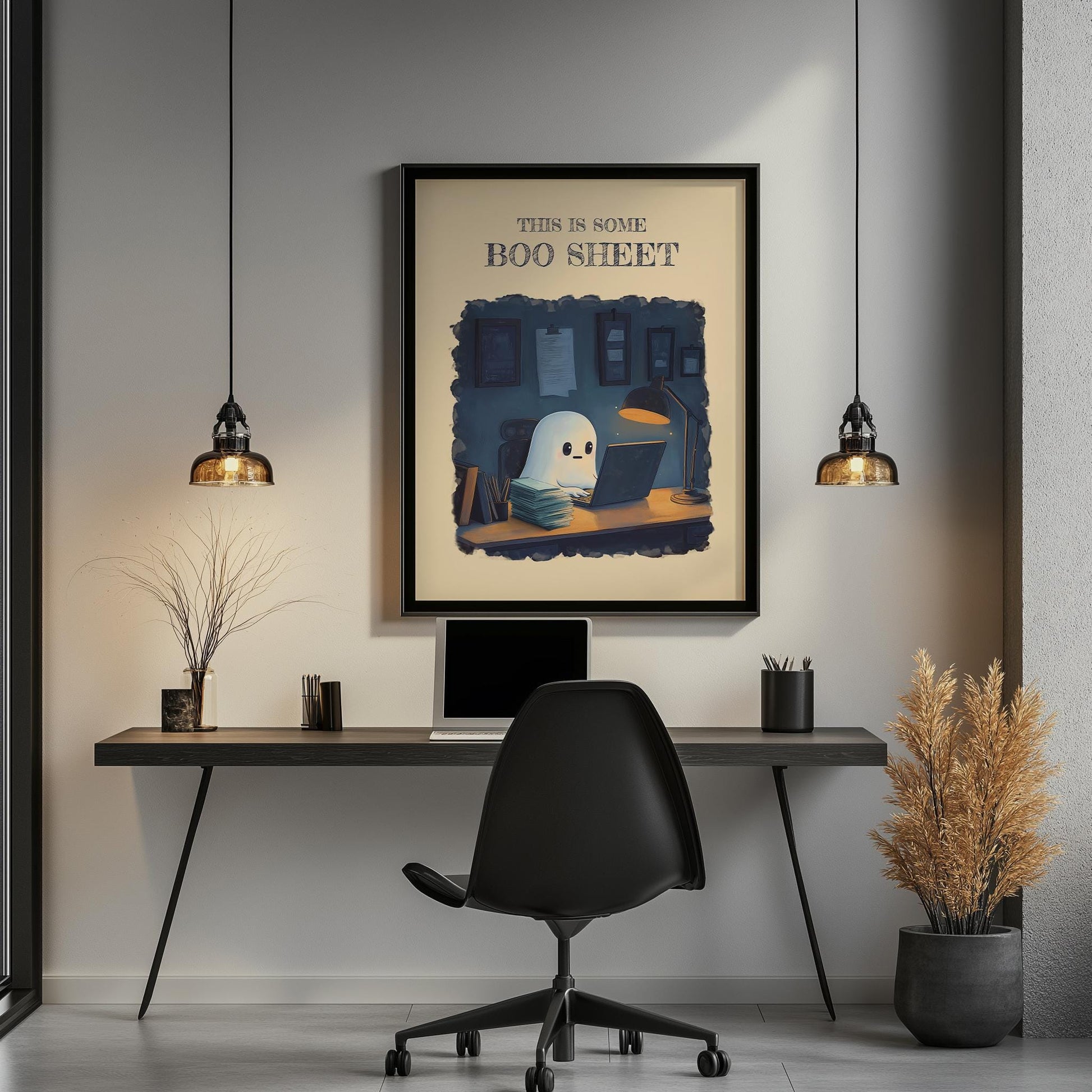 This Is Some Boo Sheet PRINTABLE, Funny Office Digital Print, Funny Working Ghost Printable, Gifts For The Workaholic, Funny Halloween Decor