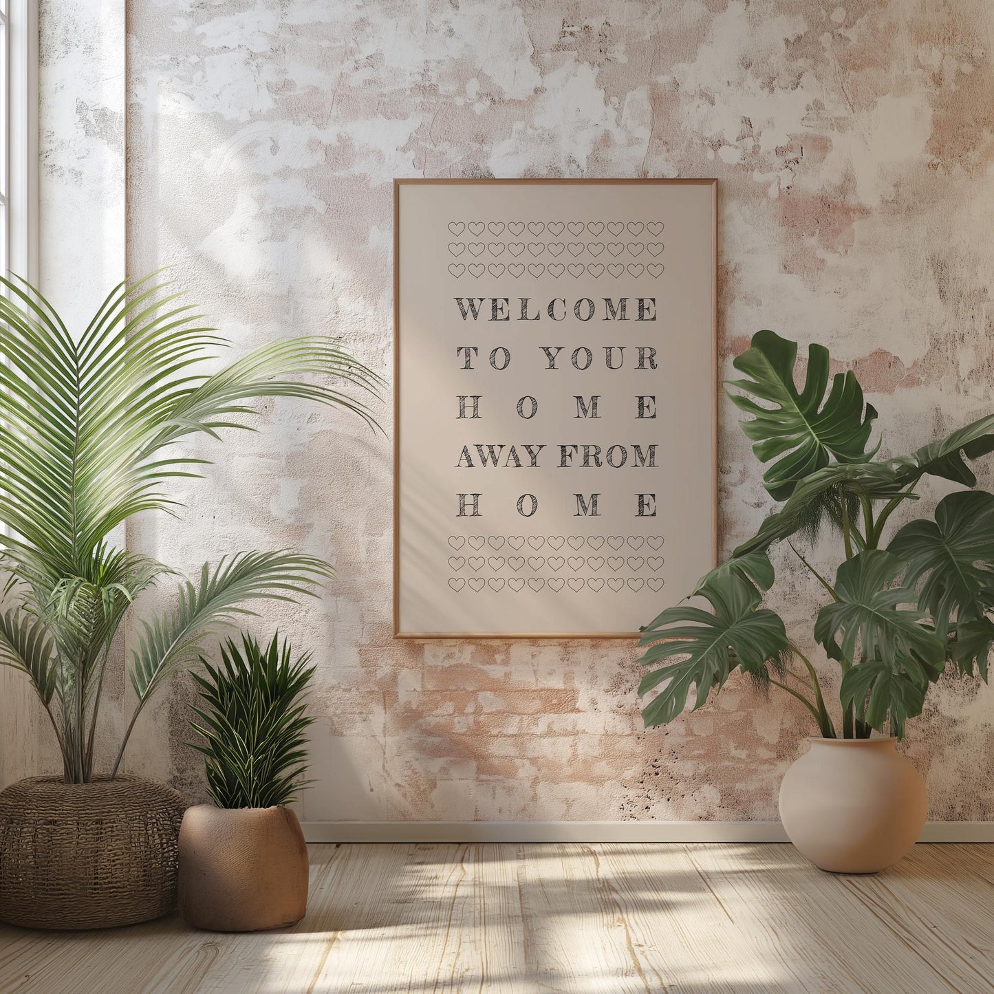 Welcome To Your Home Away From Home PRINTABLE, Airbnb Digital Print, Printable Wall Decor For A Rental Home, Vacation Home Downloadable Art