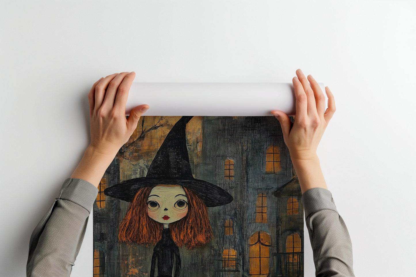 Abstract Halloween Folk Art PRINTABLE