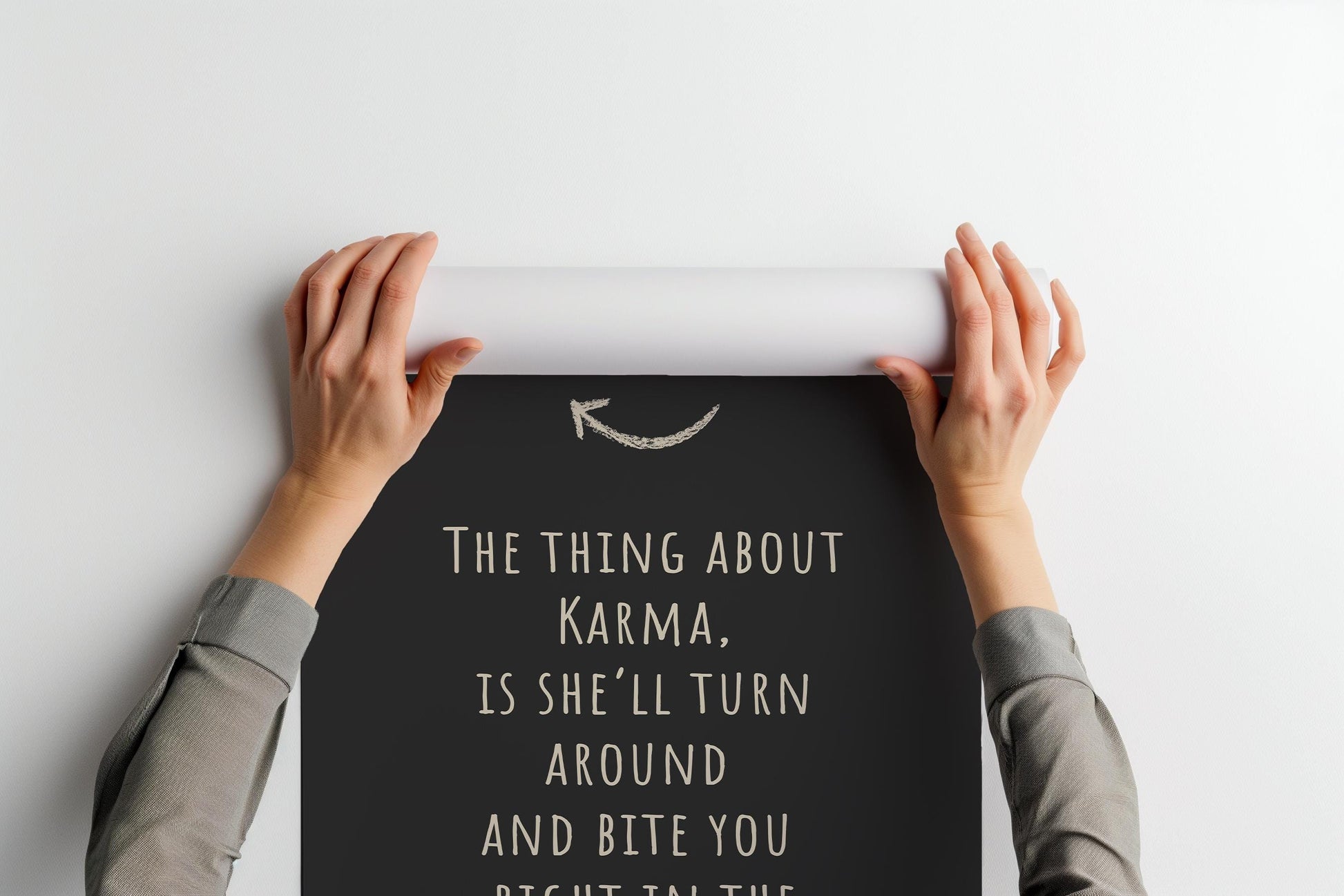 The Thing About Karma, Is She'll Turn Around and Bite You Right In The Ass PRINTABLE, Karma Digital Print, Karma Printable Card, Wall Art