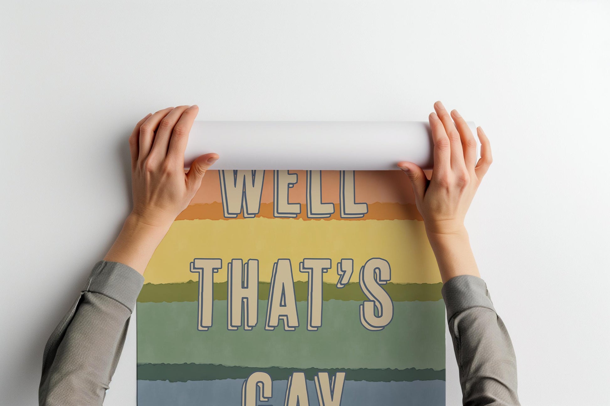 Well That's Gay PRINTABLE, Gay Pride Digital Print, Rainbow Gay Pride Downloadable Print, LGBTQ Wall Decor, Gay Pride Support Printable