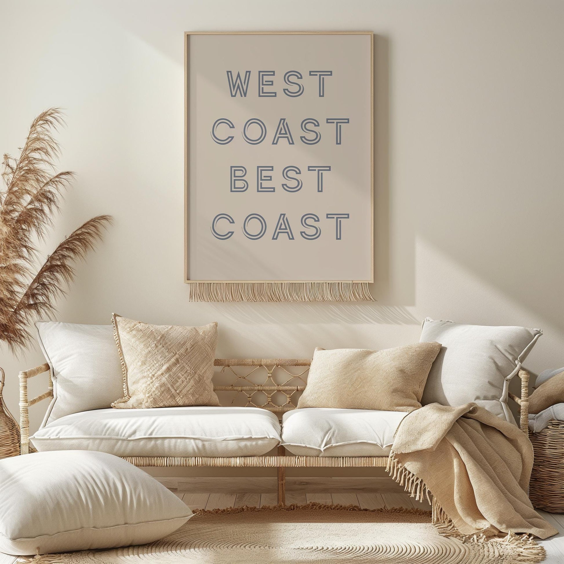 West Coast Best Coast PRINTABLE, West Coast Business Sign Downloadable Wall Art, West Coast Printable Sign, West Coast Beach Decor