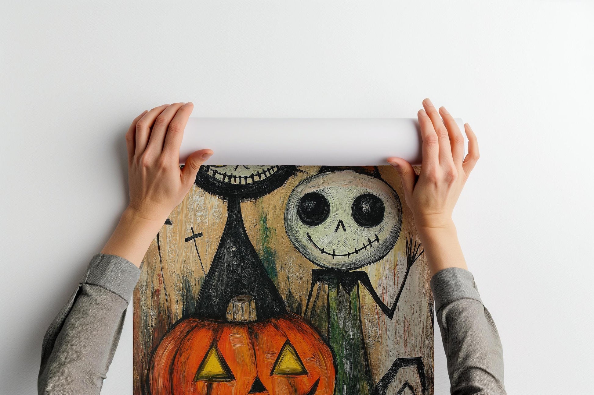 Abstract Halloween Folk Art PRINTABLE