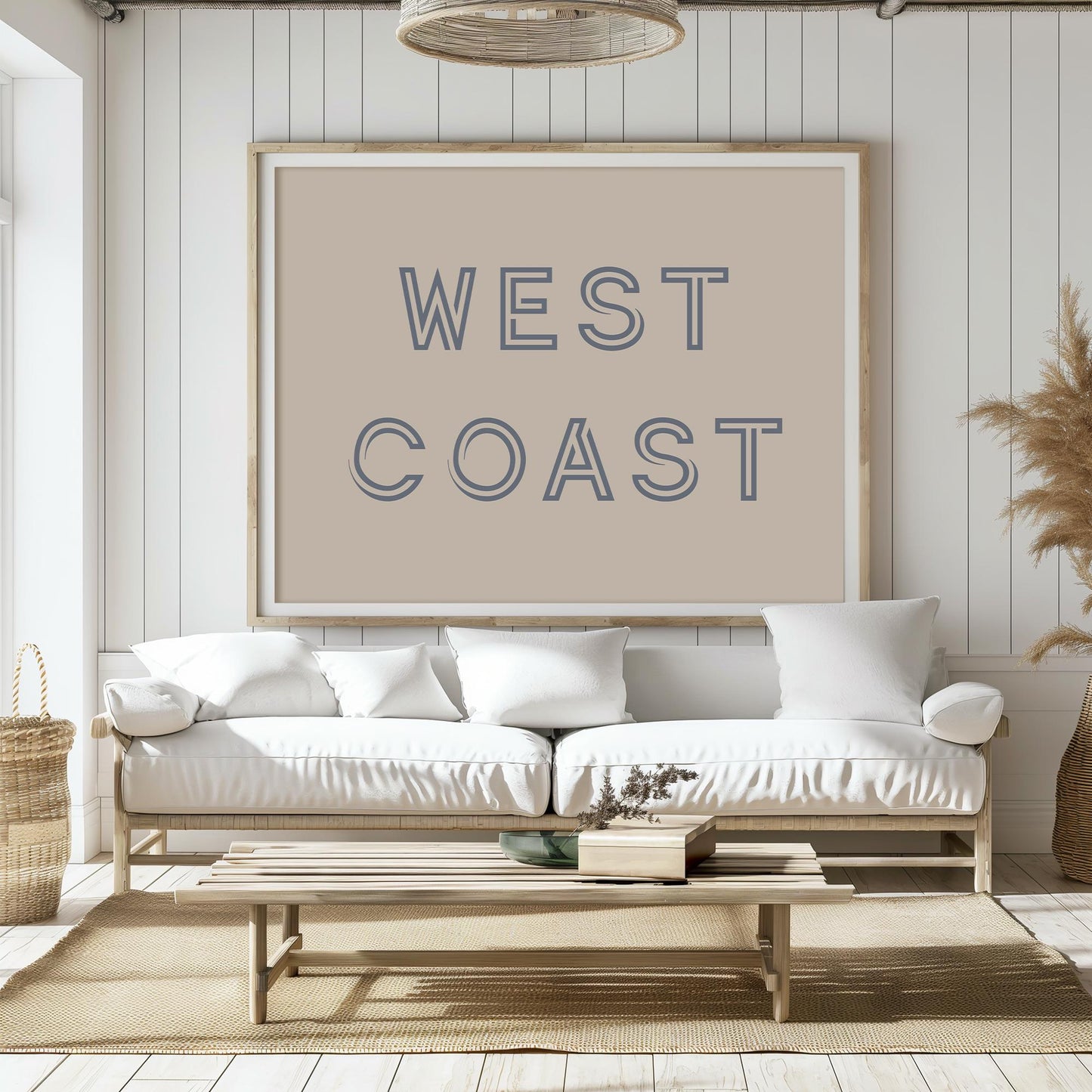 West Coast PRINTABLE, West Coast Business Sign Downloadable Wall Art, West Coast Printable Sign, Beach Decor for Home and Business