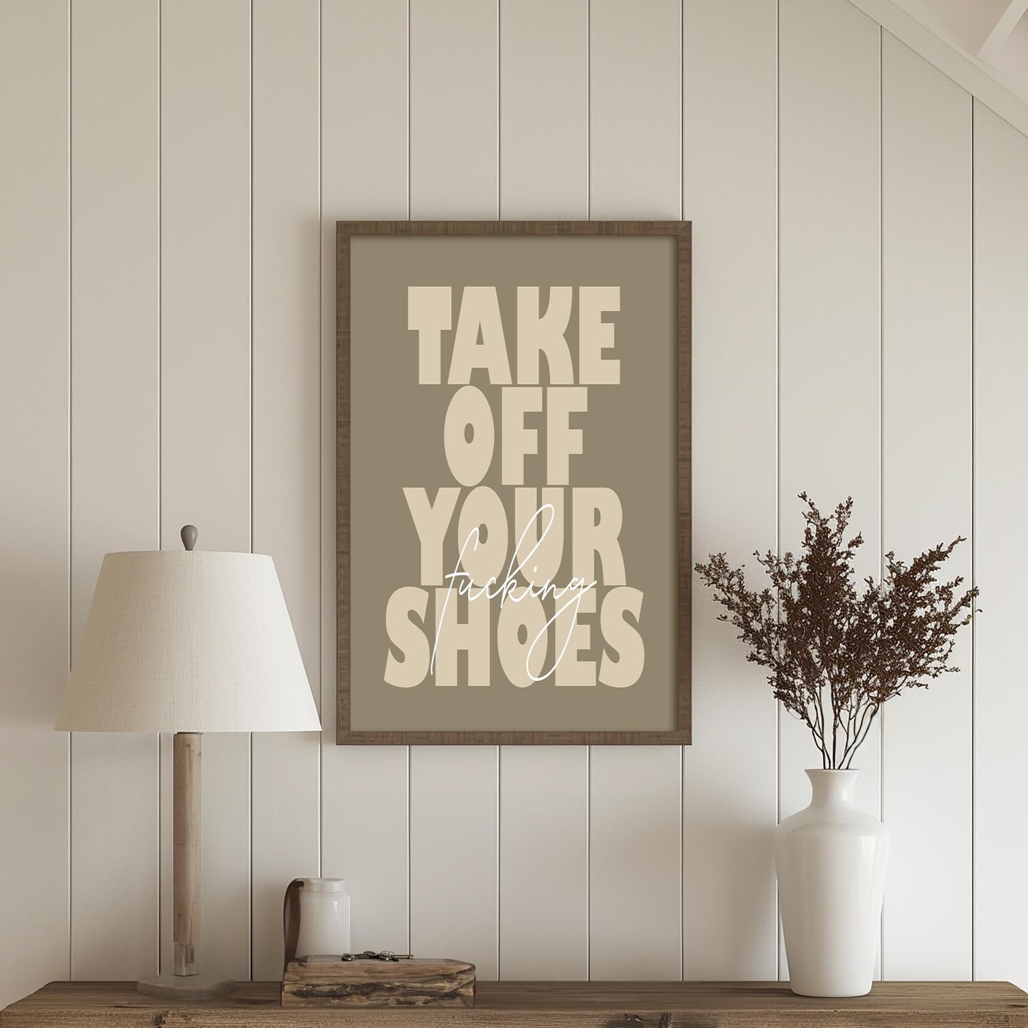 Take Off Your Fucking Shoes PRINTABLE, Vulgar Remove Your Shoes Digital Print, Funny Take Off Your Shoes Sign, Entryway Downloadable Decor