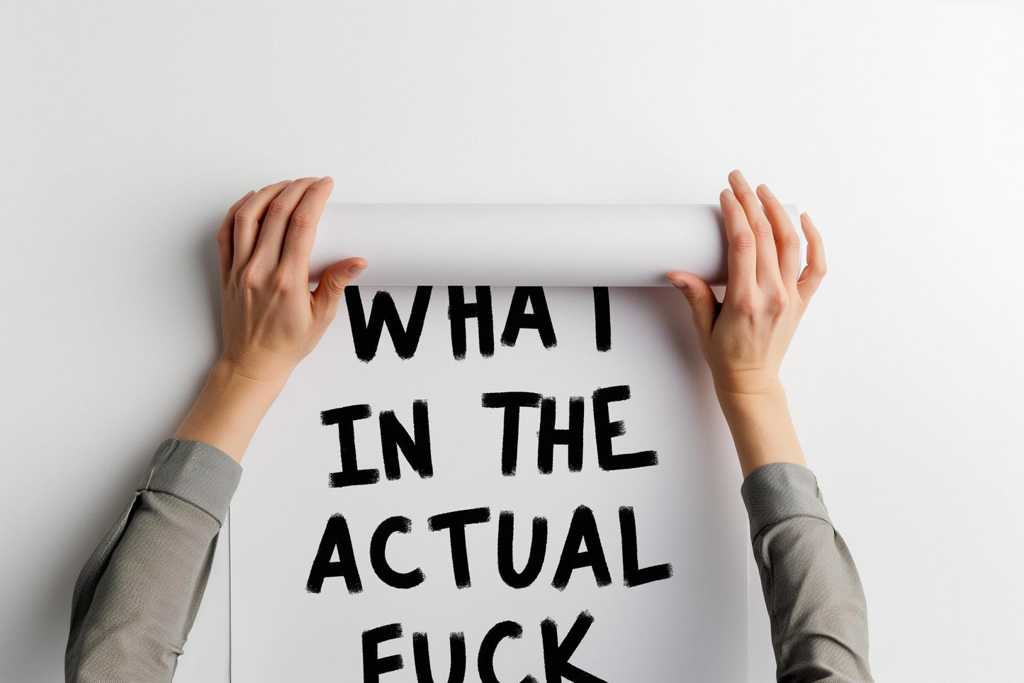 What In The Actual Fuck PRINTABLE, Humorous Downloadable Wall Decor, Vulgar Printable Decor, Hand Drawn Quote Decor, Instant Print Gifts