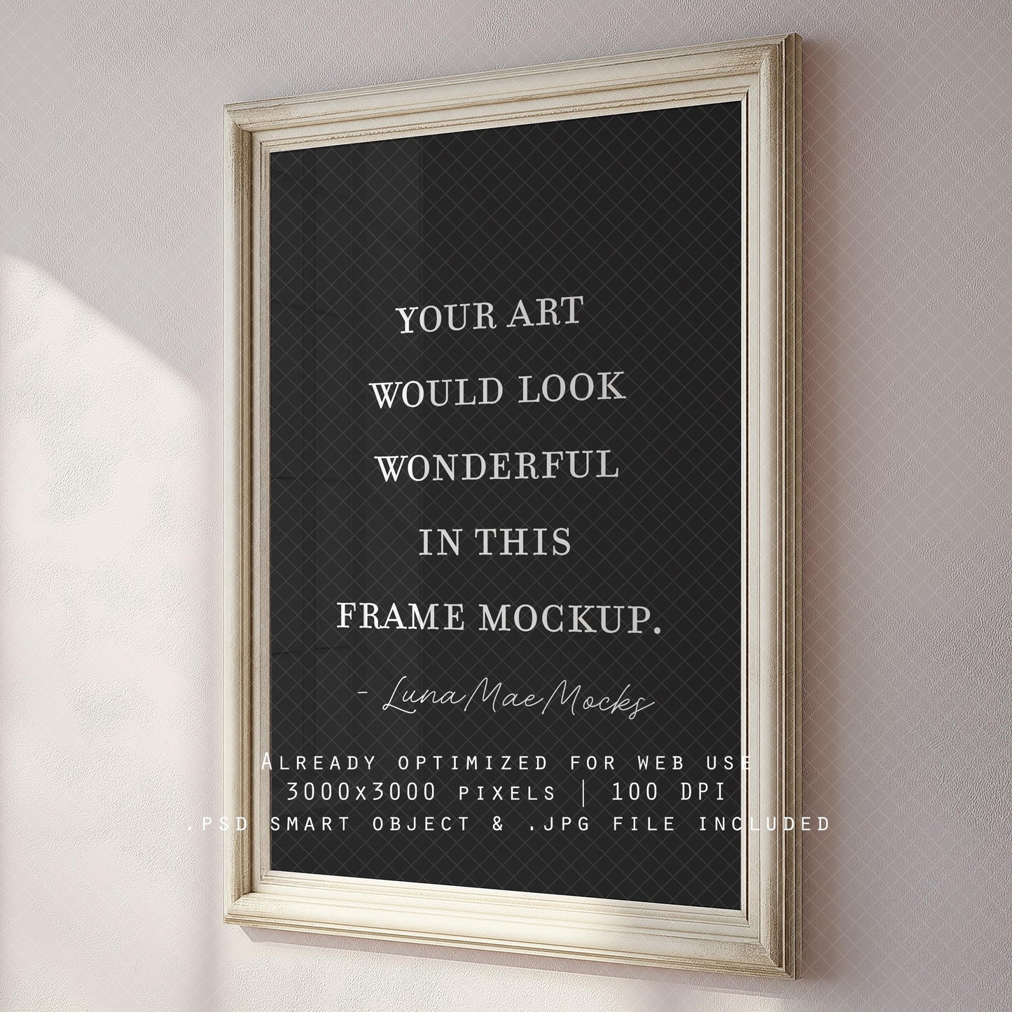 Vertical Frame Mockup, Wood Angled Frame Mockup PSD&JPG, Glass Reflection Frame Mockup, Minimal Style Digital Print and Poster Shop Mockup