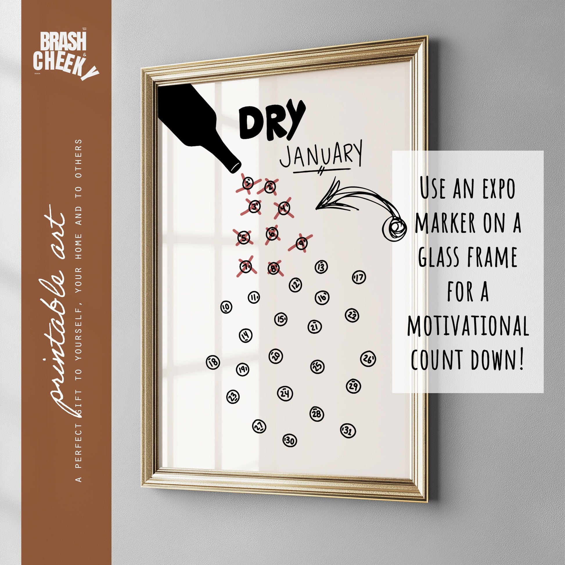 Dry January Countdown PRINTABLE