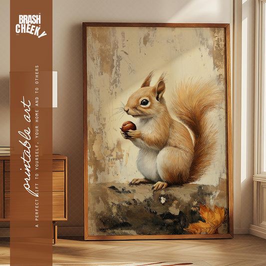 Rustic Fall Squirrel PRINTABLE