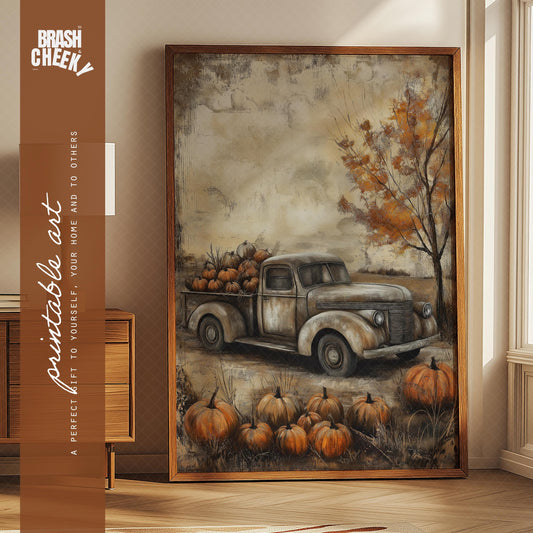 Vintage Truck and Pumpkins PRINTABLE
