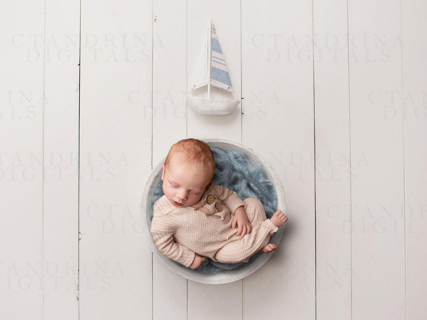 Sailing Newborn Digital Backdrop