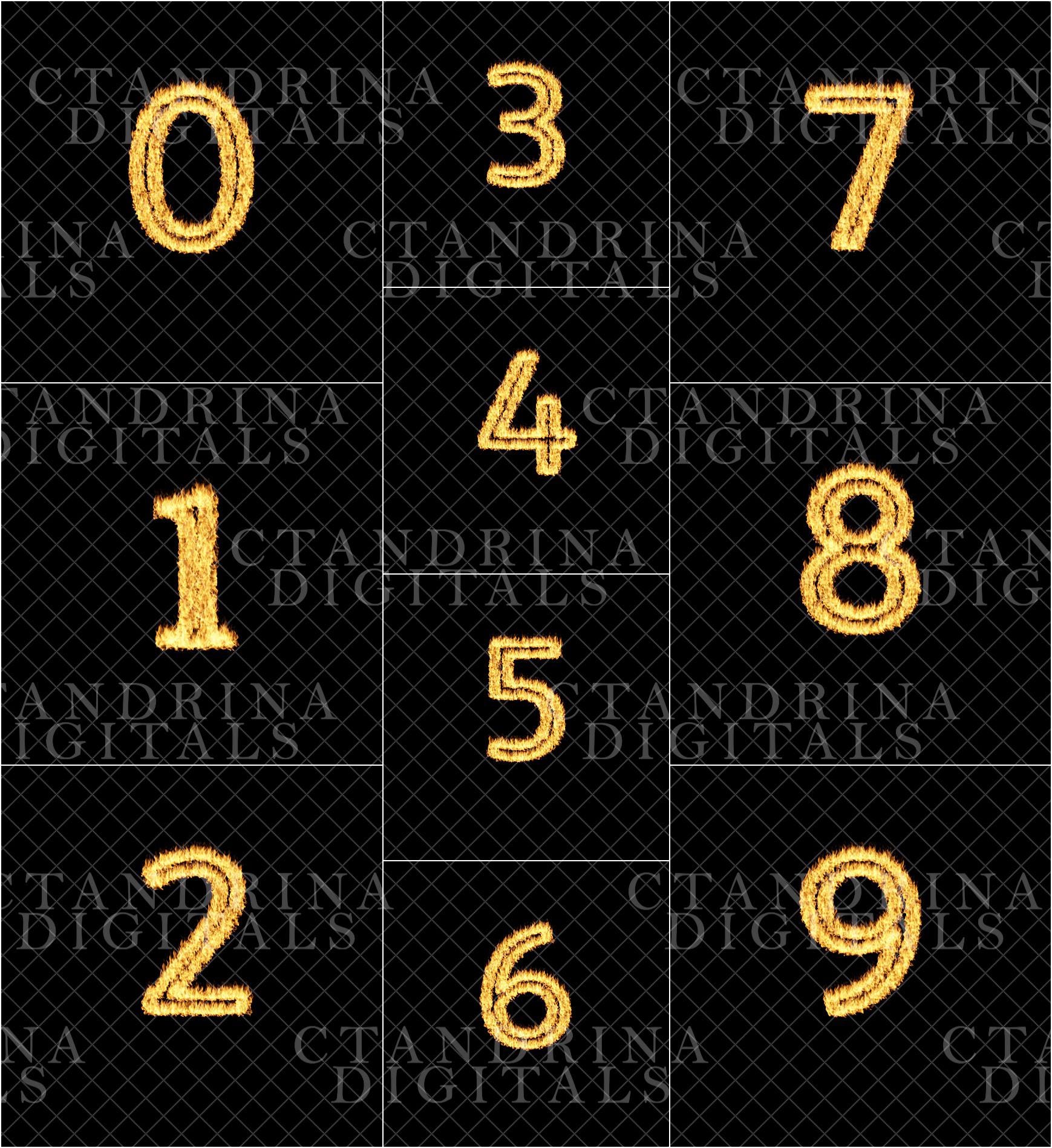 Fire Text Overlays, Flame Effect Letters, Fire Alphabet, Fire Numbers, Whimsical Fire Digital Backdrop Text Overlays for Photoshop