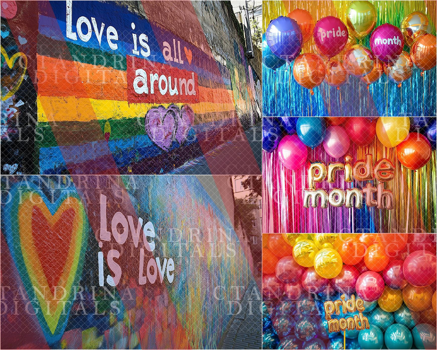 Pride Month Inspired Digital Backdrops, Gay Pride Backdrops, LGBTQ Backdrops for Photoshop, Pride Month Screen Saver, LGBTQ Stock Photos