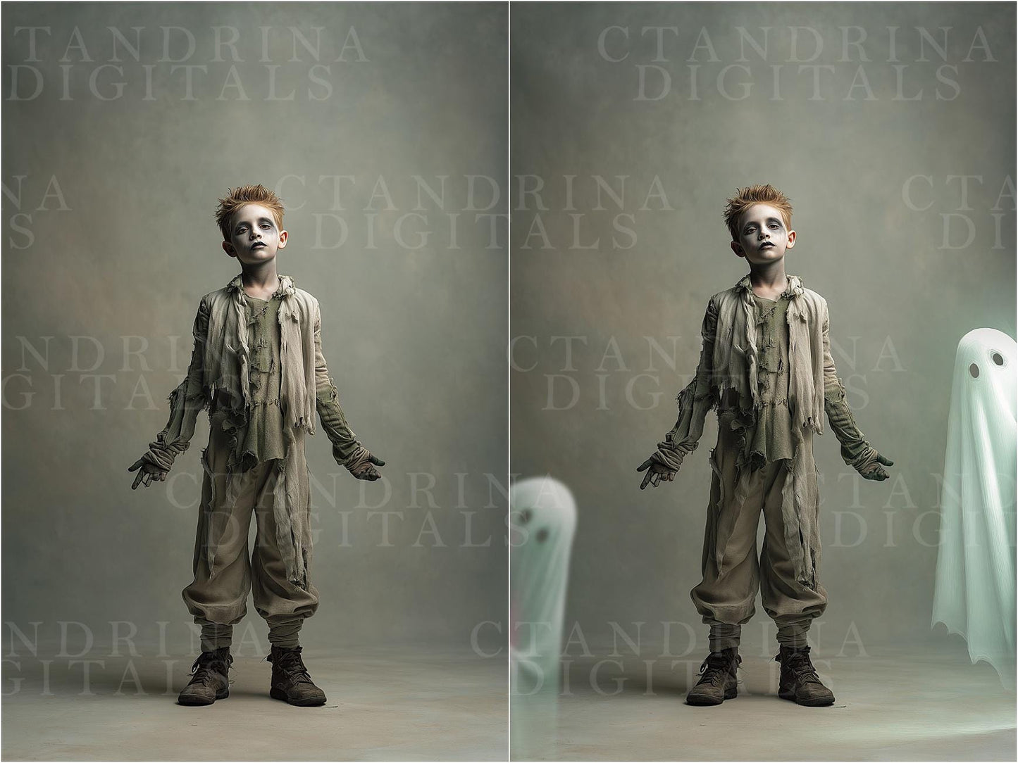 Peeking Ghost Backdrop Overlays: Halloween Digitals for Photoshop (tutorial included)