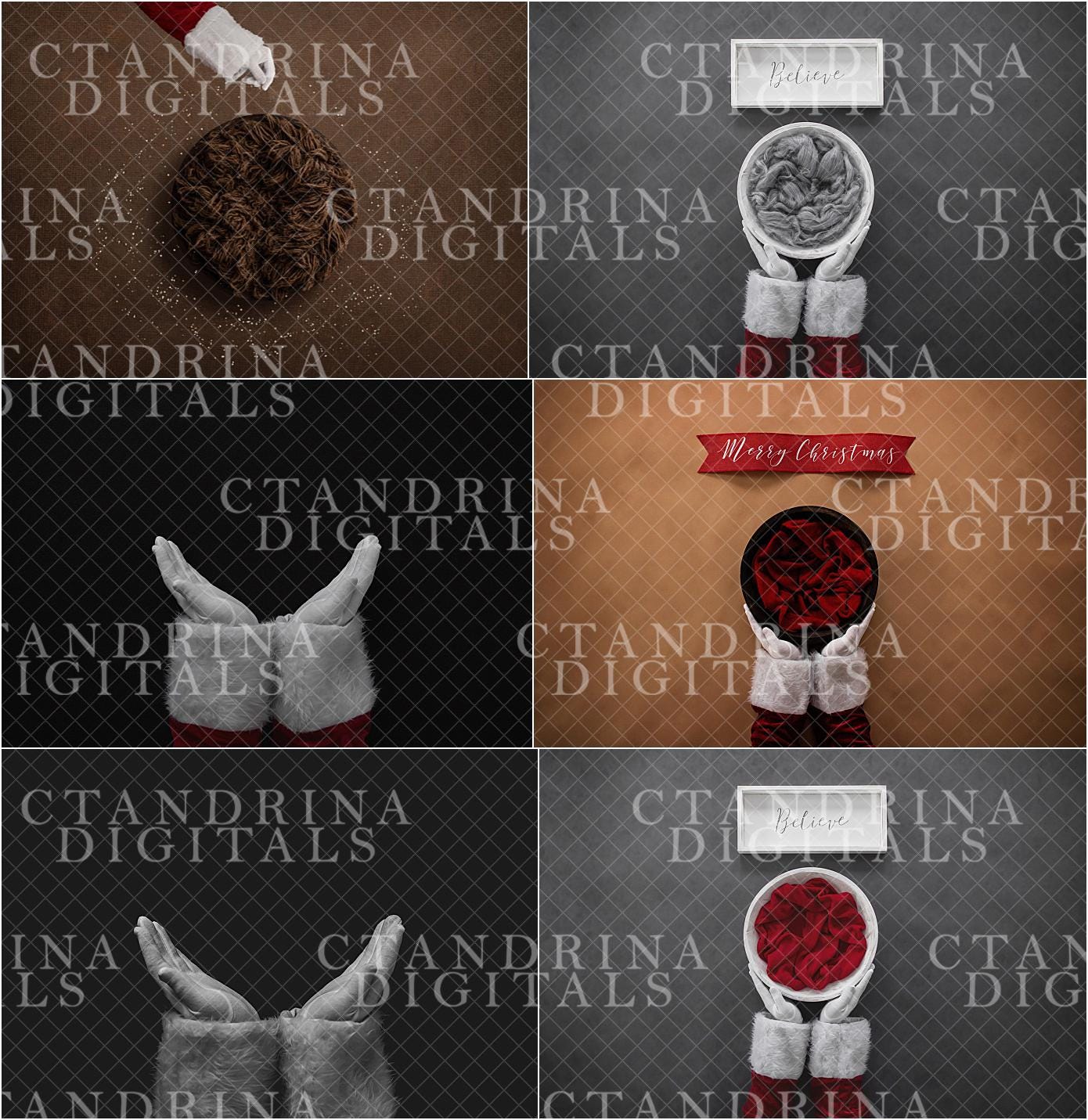 Mega Christmas Newborn Digital Backdrop Collection, No Ai Original CTandRina Set Baby Backdrops, Baby Backdrop Bundle for Photoshop
