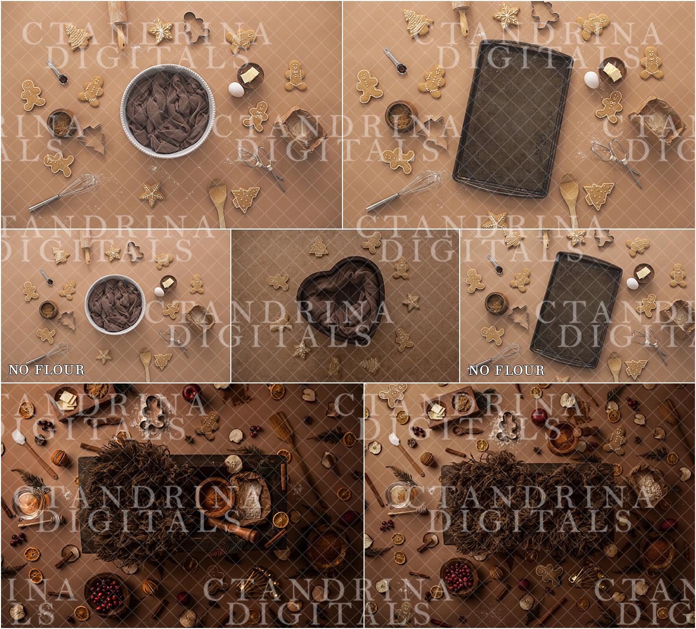 Mega Christmas Newborn Digital Backdrop Collection, No Ai Original CTandRina Set Baby Backdrops, Baby Backdrop Bundle for Photoshop