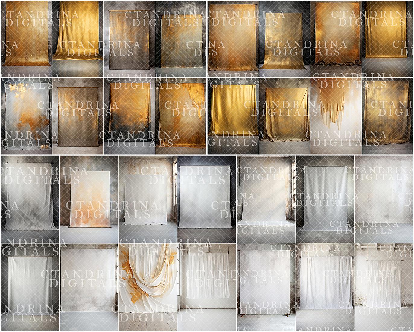 Mega Fine Art Hanging Canvas Digital Backdrop Collection, Studio Digital Background Bundle for Photoshop