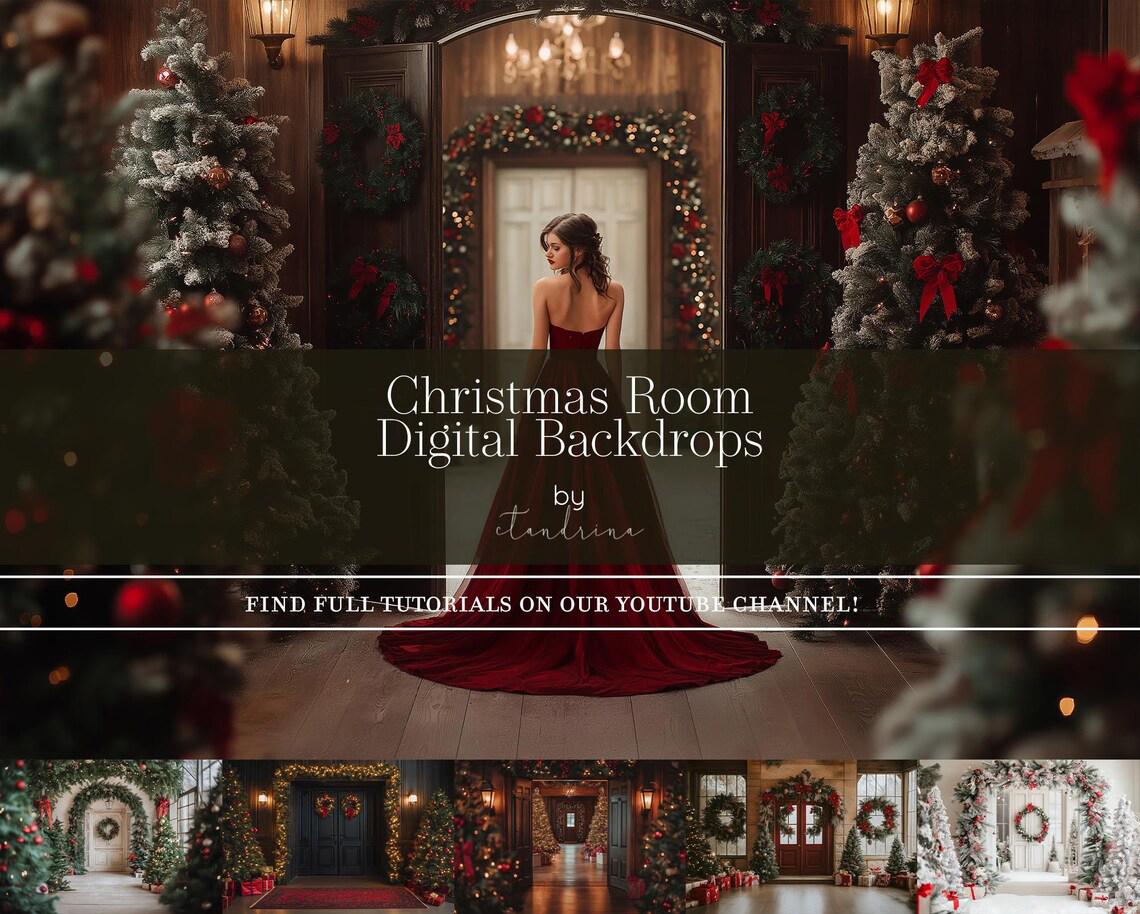 Christmas Digital Backdrop Collection 1, 120 Mega Backdrop Bundle, Holiday Digital Backdrops for Photoshop, Maternity and Portrait Backdrops