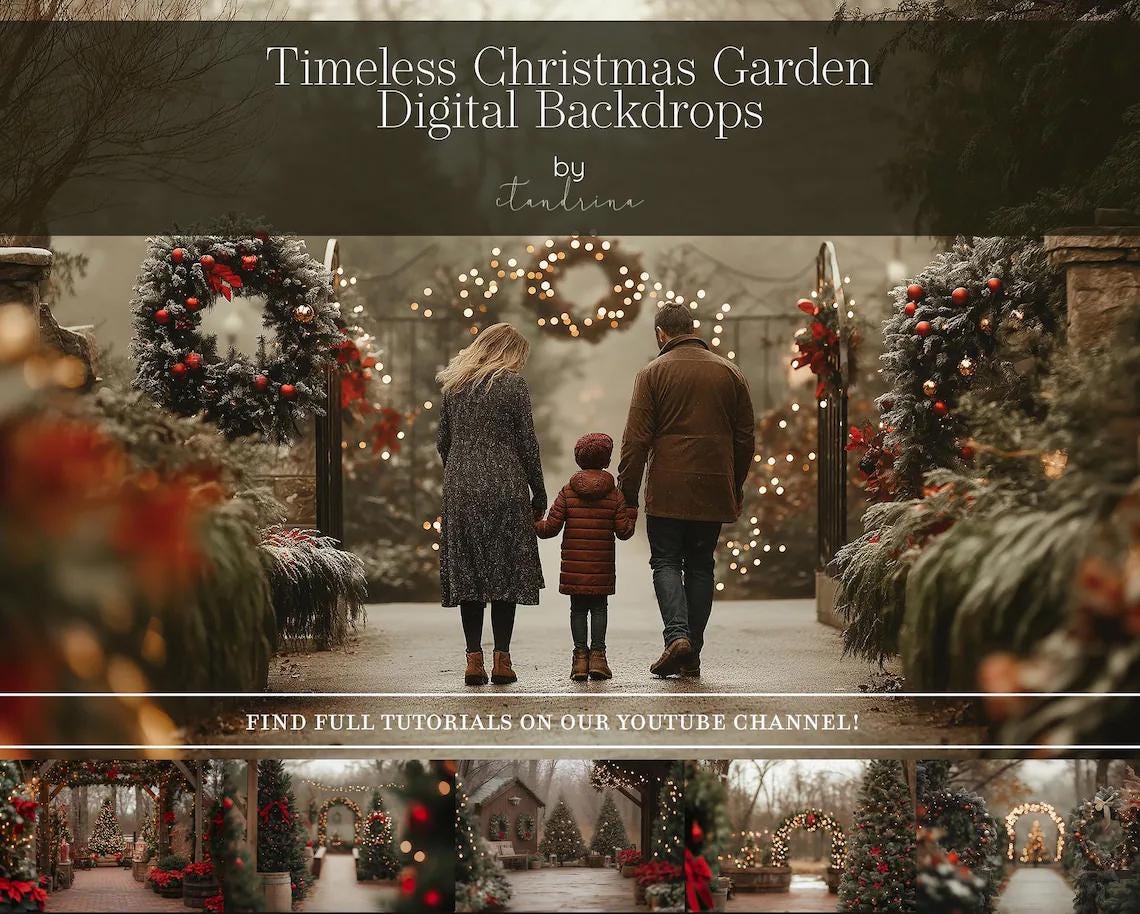 Christmas Digital Backdrop Collection 1, 120 Mega Backdrop Bundle, Holiday Digital Backdrops for Photoshop, Maternity and Portrait Backdrops