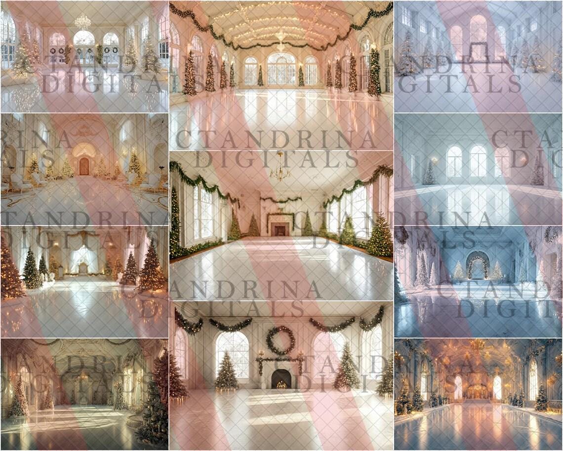 Christmas Digital Backdrop Collection 1, 120 Mega Backdrop Bundle, Holiday Digital Backdrops for Photoshop, Maternity and Portrait Backdrops