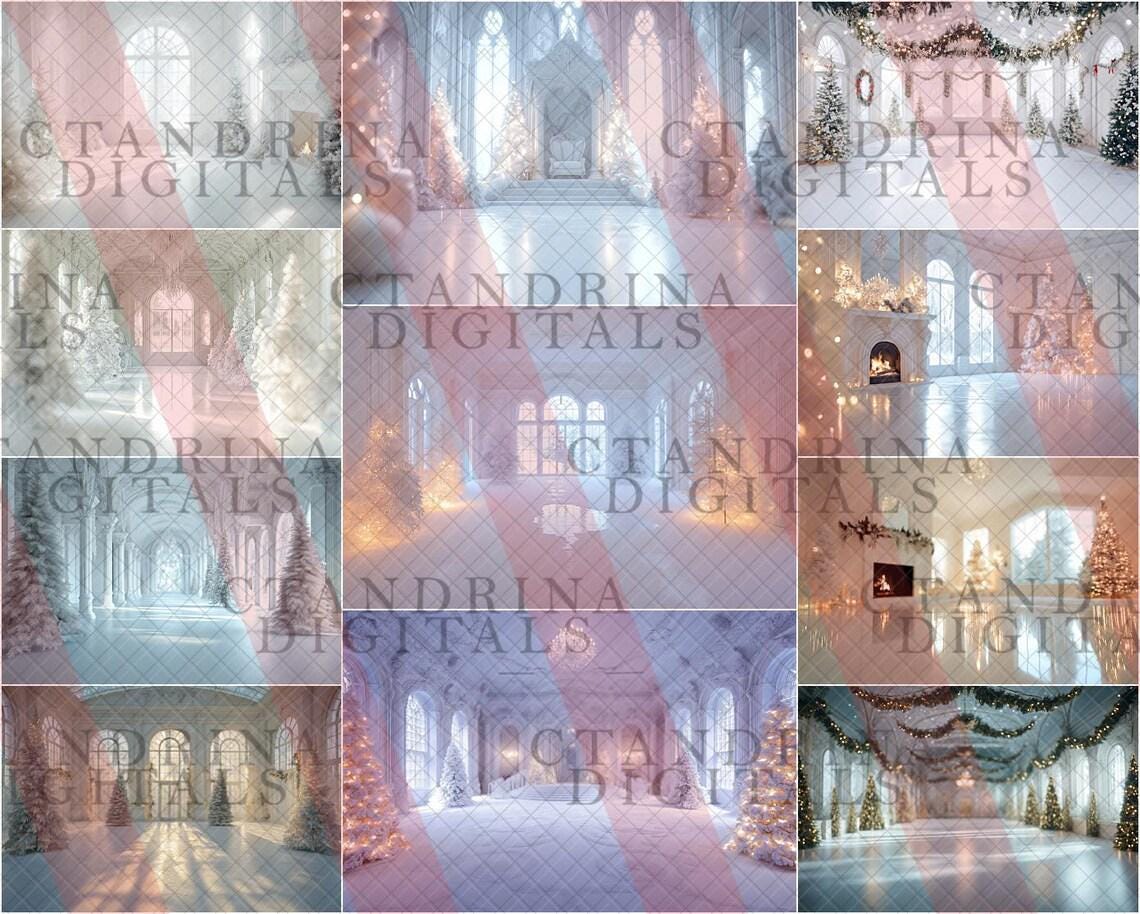 Christmas Digital Backdrop Collection 1, 120 Mega Backdrop Bundle, Holiday Digital Backdrops for Photoshop, Maternity and Portrait Backdrops