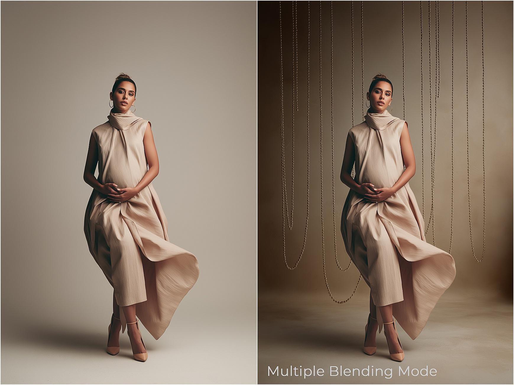 Studio Digital Backdrops, Beads & Pearls Digital Background for Portrait Photography, Maternity Photoshop Backdrops for Composites