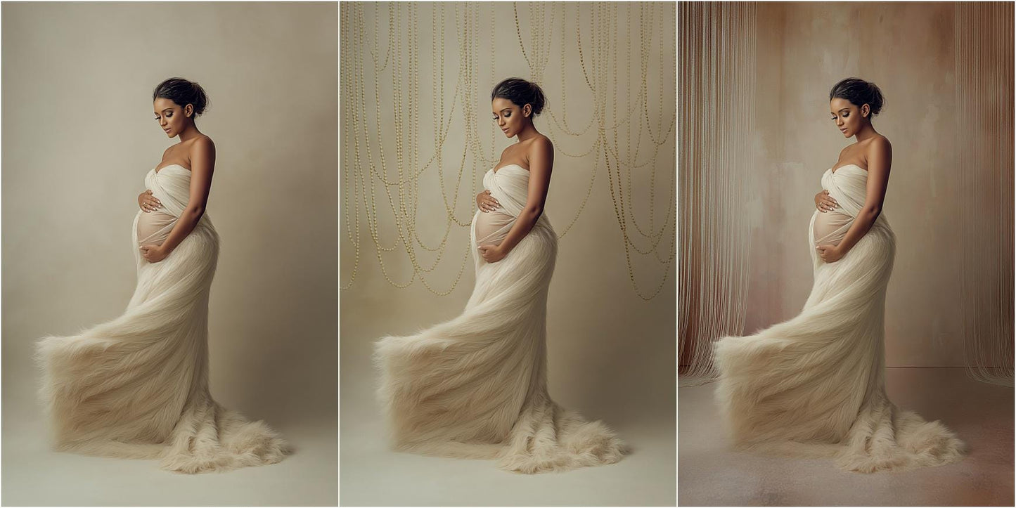 Studio Digital Backdrops, Beads & Pearls Digital Background for Portrait Photography, Maternity Photoshop Backdrops for Composites