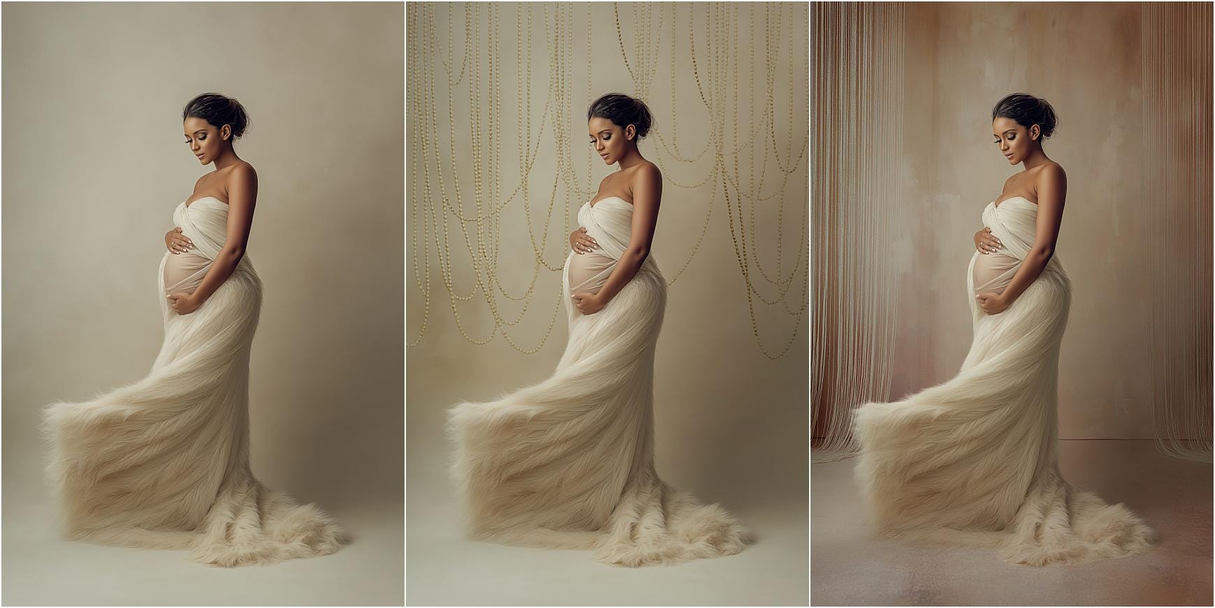 Studio Digital Backdrops, Beads & Pearls Digital Background for Portrait Photography, Maternity Photoshop Backdrops for Composites