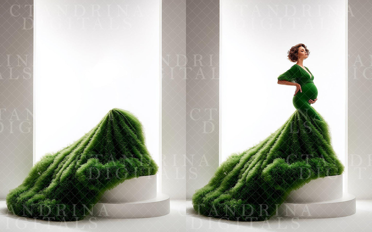 Studio Digital Backdrops, Platform & Gown Digital Backgrounds for Photoshop, Maternity Digitals for Composite Photography (Digital Download)