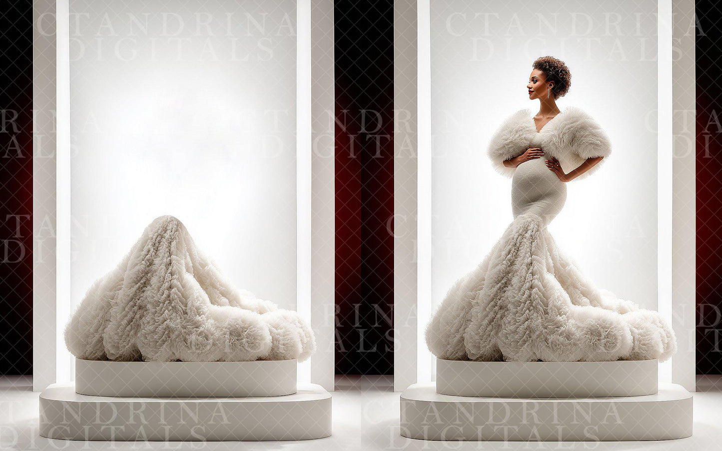 Studio Digital Backdrops, Platform & Gown Digital Backgrounds for Photoshop, Maternity Digitals for Composite Photography (Digital Download)