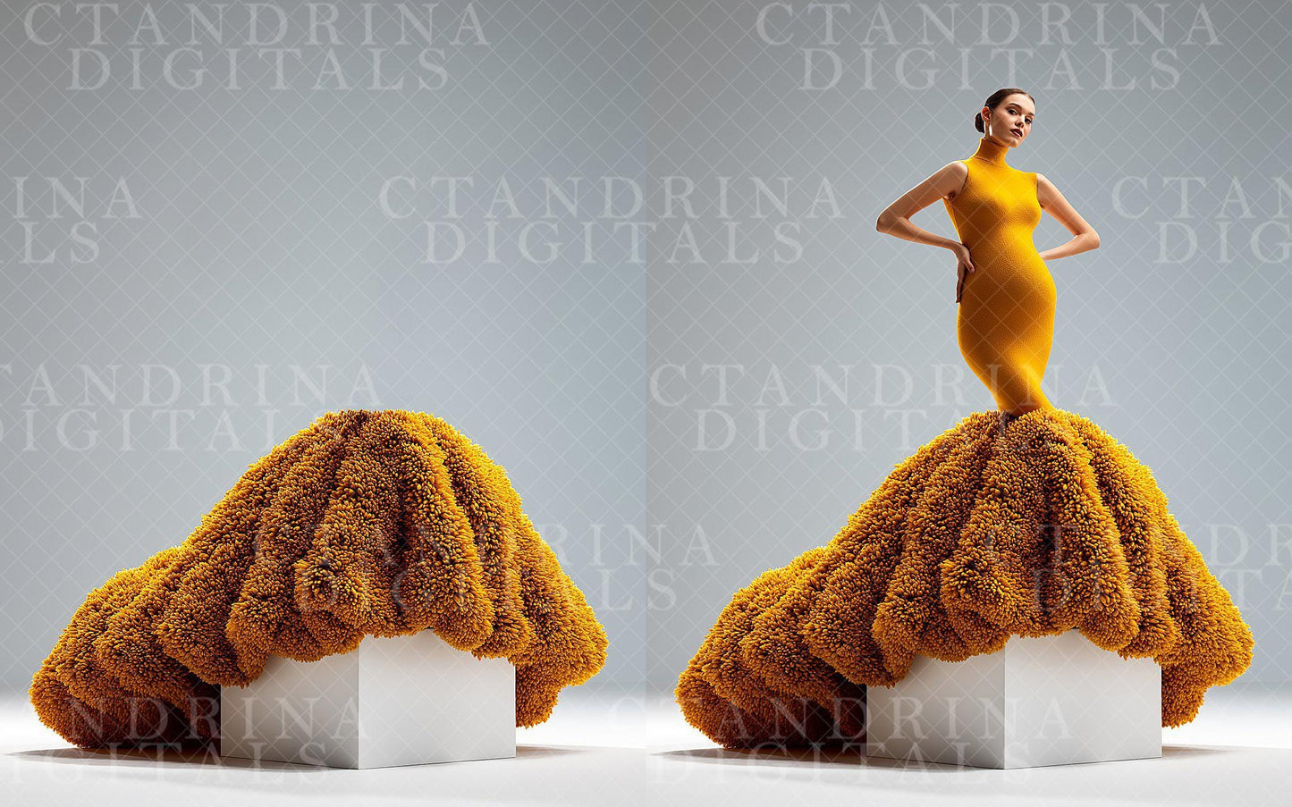 Studio Digital Backdrops, Platform & Gown Digital Backgrounds for Photoshop, Maternity Digitals for Composite Photography (Digital Download)