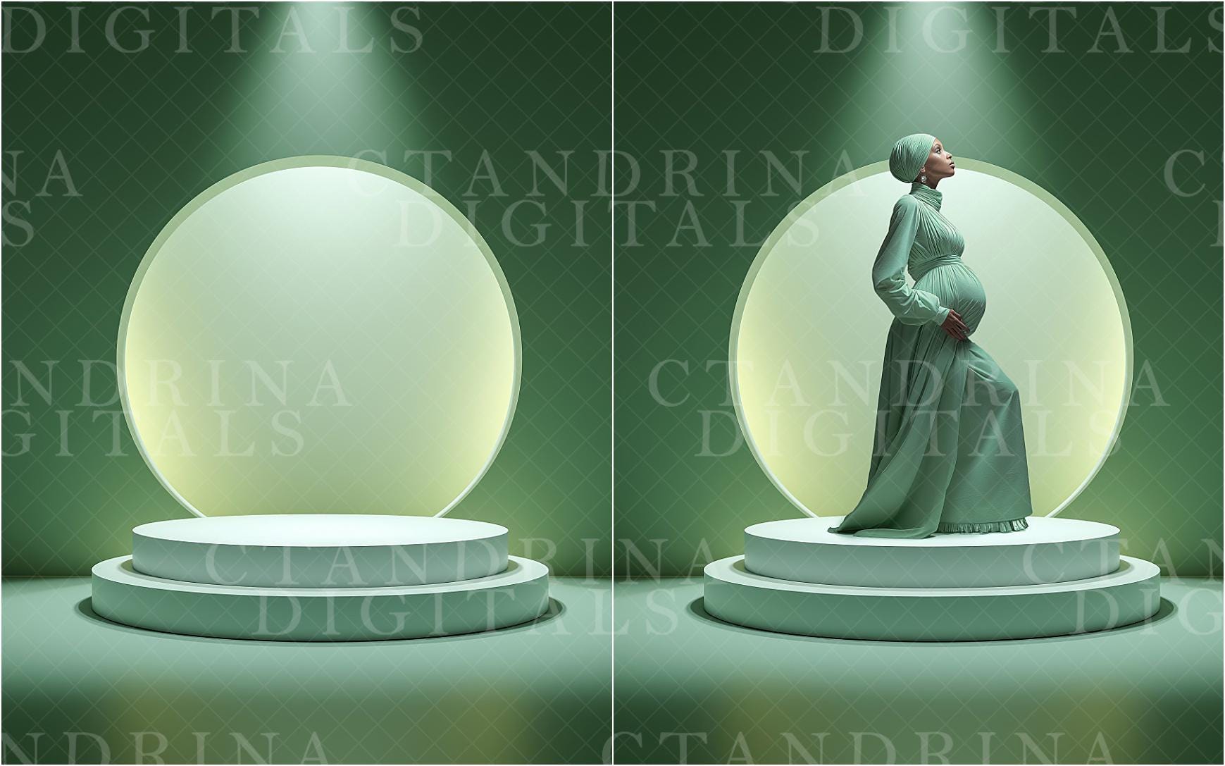 Podiums & Stairs Studio Digital Backdrops, Maternity Digital Backgrounds, Fine Art Digital Backdrops for Photo Composite (Digital Download)
