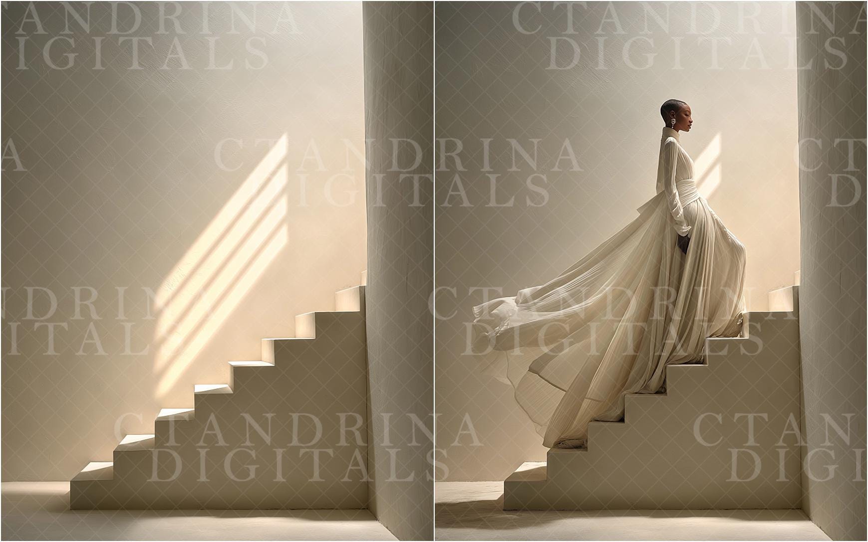 Podiums & Stairs Studio Digital Backdrops, Maternity Digital Backgrounds, Fine Art Digital Backdrops for Photo Composite (Digital Download)