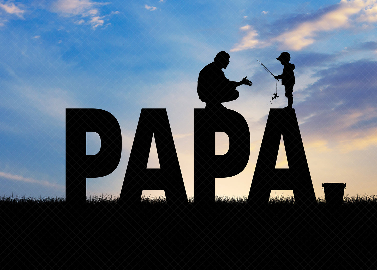 Papa Silhouette Digital Backdrop