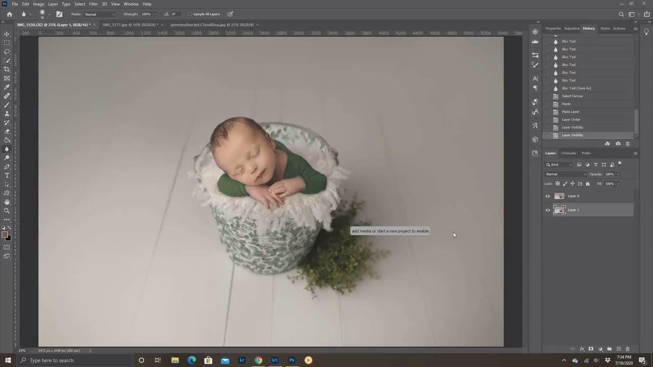 Newborn Digital Background, Greenery Newborn Bucket Digital Backdrop, Spring and Summer Newborn Digital Backdrops for Photoshop