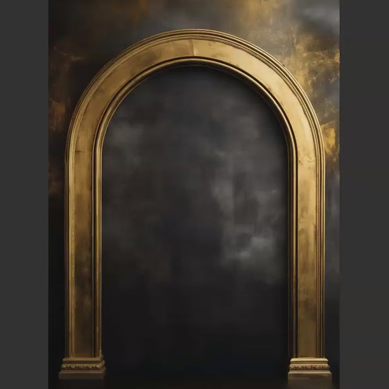 Black Arch Digital Backdrops, Wall Arch Backdrops, Black Wall Arch Backdrops, Black and Gold Arch Backgrounds, Maternity Backdrops