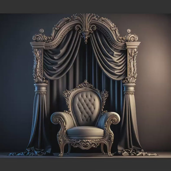 Chairs of Royalty Digital Backdrops, Luxury Maternity Backdrops for Photoshop, Throne Chair Backdrops, Maternity Studio Backdrops