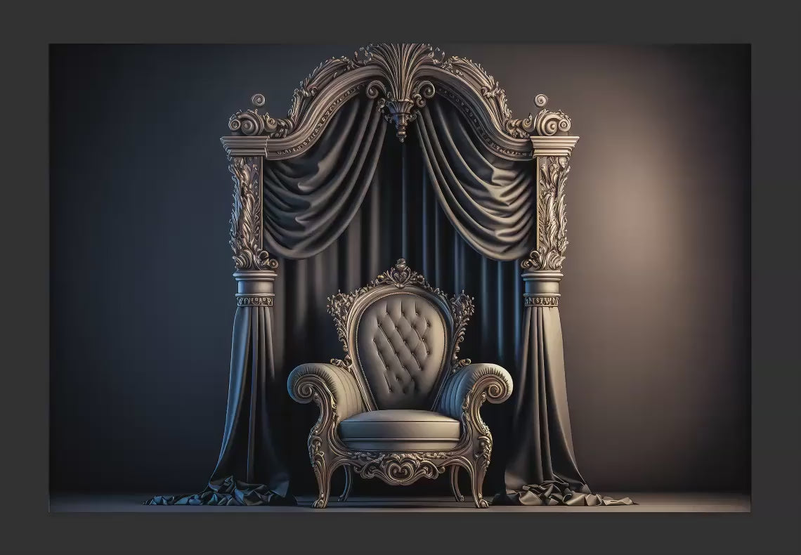 Chairs of Royalty Digital Backdrops, Luxury Maternity Backdrops for Photoshop, Throne Chair Backdrops, Maternity Studio Backdrops