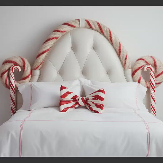 Candy Cane Bed Set Digital Backdrops, Candy Cane Headboard Backgrounds, Christmas Digital Backdrops for Photoshop Composite - Set of 4