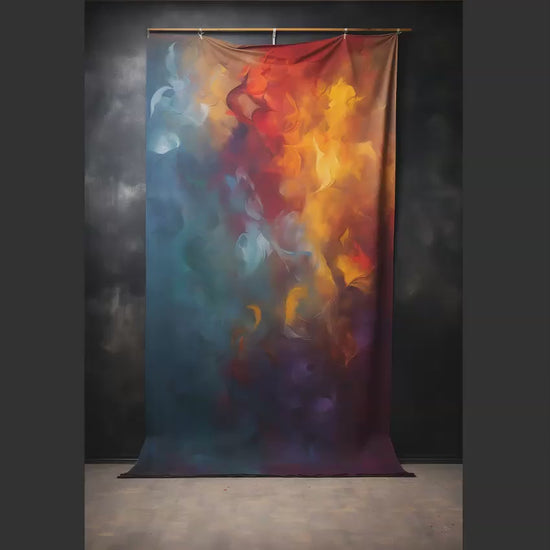 Multi-Color Fine Art Hanging Digital Backdrops, Rainbow Hanging Canvas, Maternity Digital Backdrops, Fine Art Hanging Portrait Backdrops